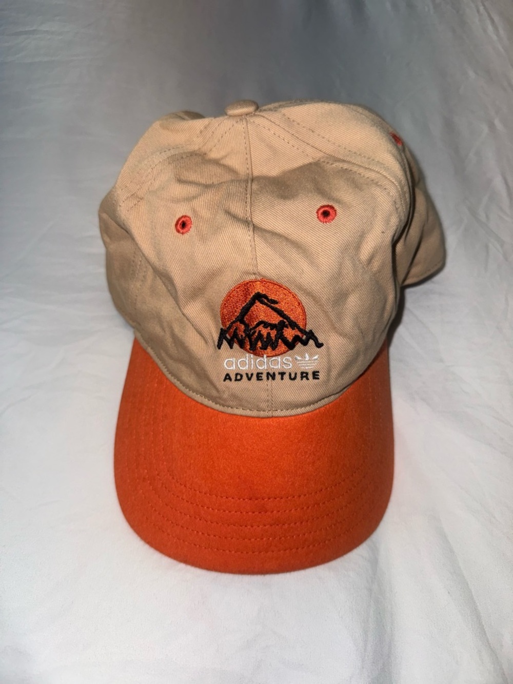 adidas Two-Tone Baseball Cap in Tan and Orange